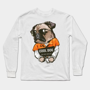 Cool Prisoner Pug Long Sleeve T-Shirt